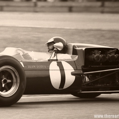 Capot moteur typique de la Lotus pendant la Tasman Cup Capot moteur typique de la Lotus pendant la Tasman Cup